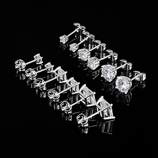 Brass 18K Gold Plated Simple Style Inlay Geometric Zircon Ear Studs display picture 3