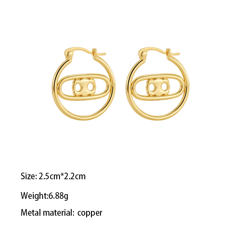 1 Pair Casual Formal Semicircle Flower Plating Inlay Copper Rhinestones Gold Plated Ear Studs display picture 2