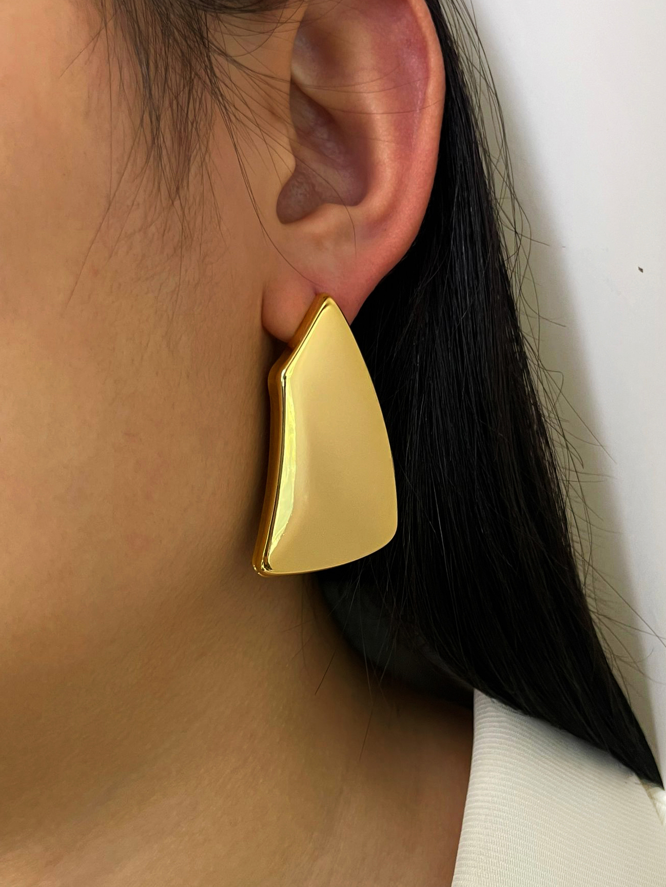 1 Pair Retro Simple Style Geometric Copper 18K Gold Plated Ear Studs display picture 4