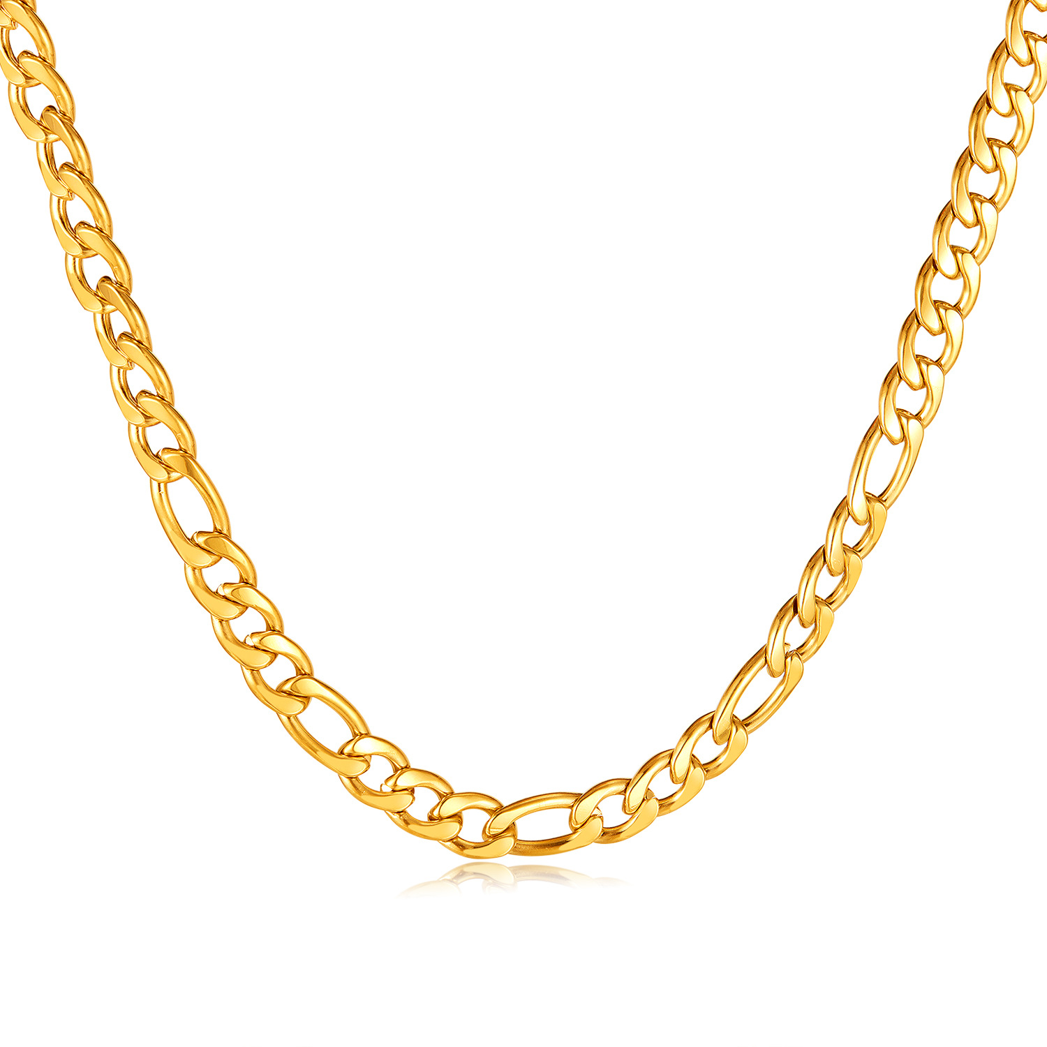 304 Stainless Steel 18K Gold Plated Hip-Hop Geometric Necklace display picture 3