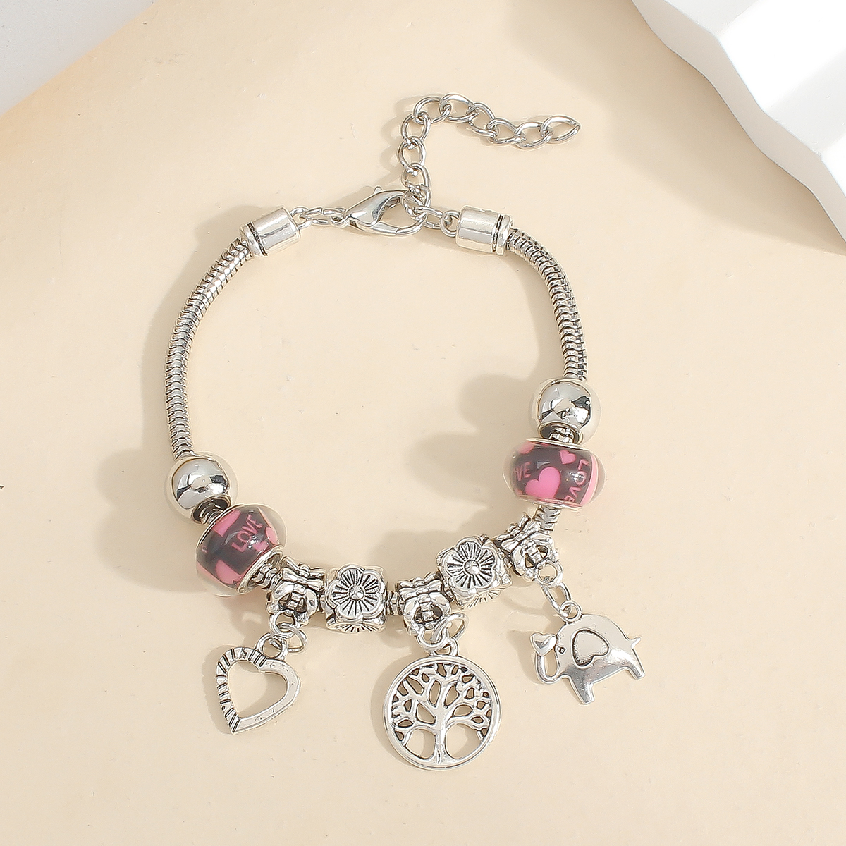 Wholesale Jewelry Elegant Lady Tree Heart Shape Elephant Alloy Beaded Bracelets display picture 5