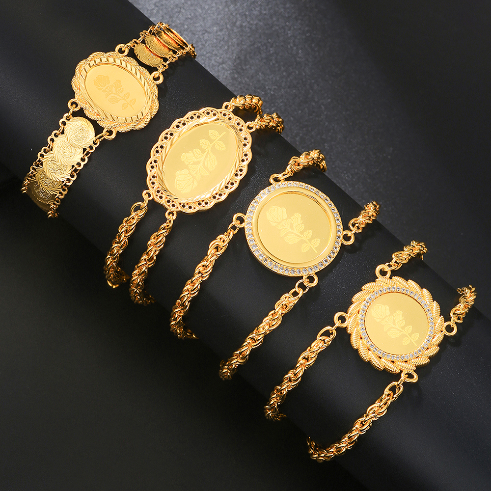Copper Elegant Lady Streetwear Flower Bracelets display picture 1