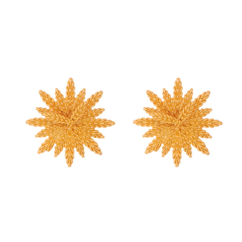 Elegant Lady Snowflake Alloy Women's Ear Studs Brooches display picture 1