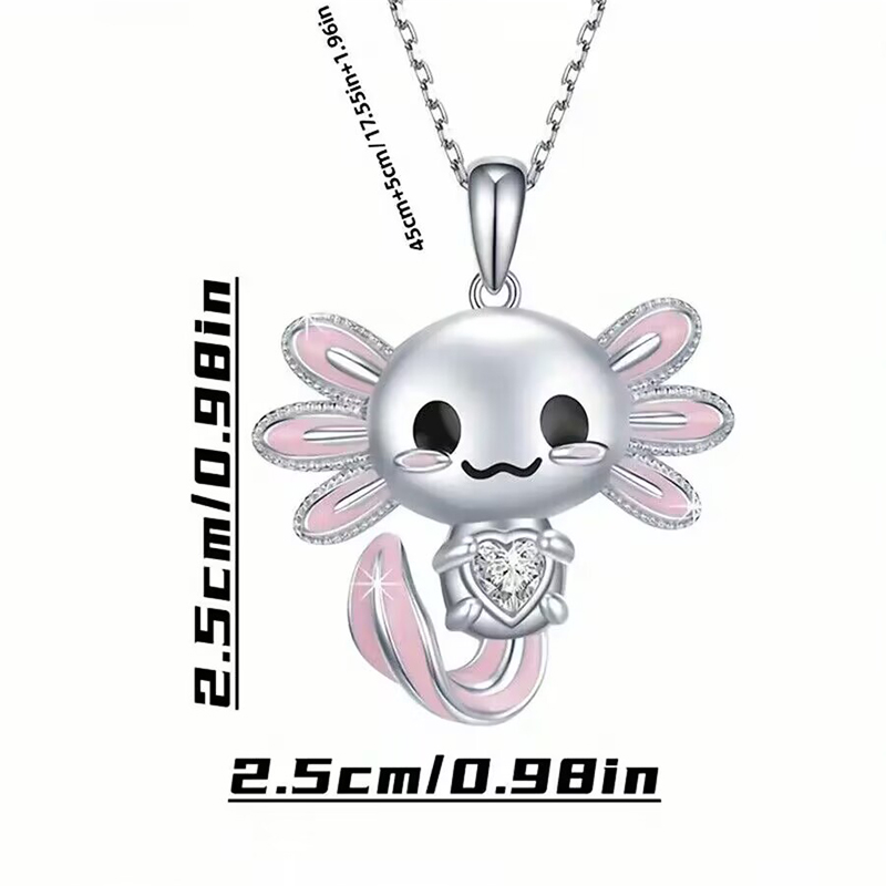 Cute Sweet Animal Alloy Enamel Chain Silver Plated Women's Pendant Necklace display picture 1
