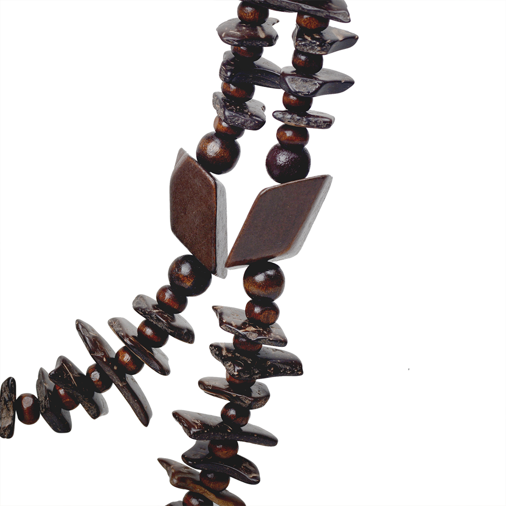 Vacation Sweet Color Block Wooden Beads Coconut Shell Charcoal Beaded Women's Layered Necklaces display picture 13