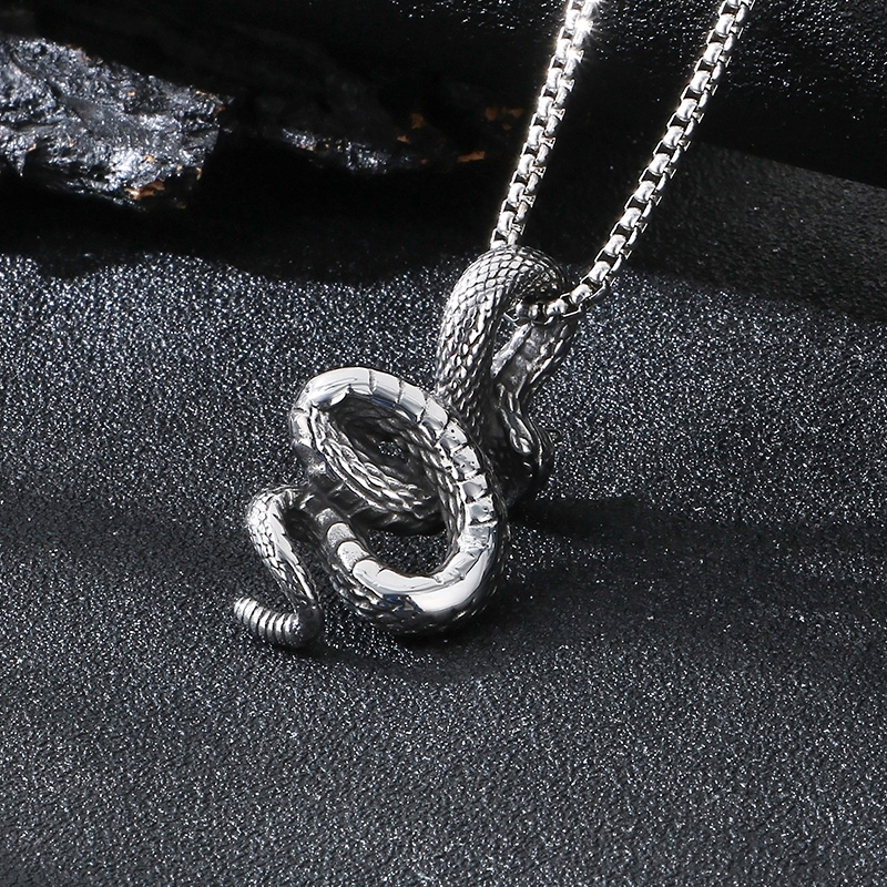 1 Piece 25*47mm 304 Stainless Steel Snake Pendant Chain display picture 5