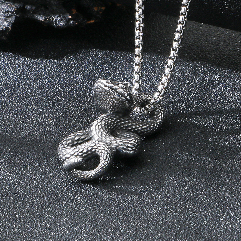 1 Piece 25*47mm 304 Stainless Steel Snake Pendant Chain display picture 4
