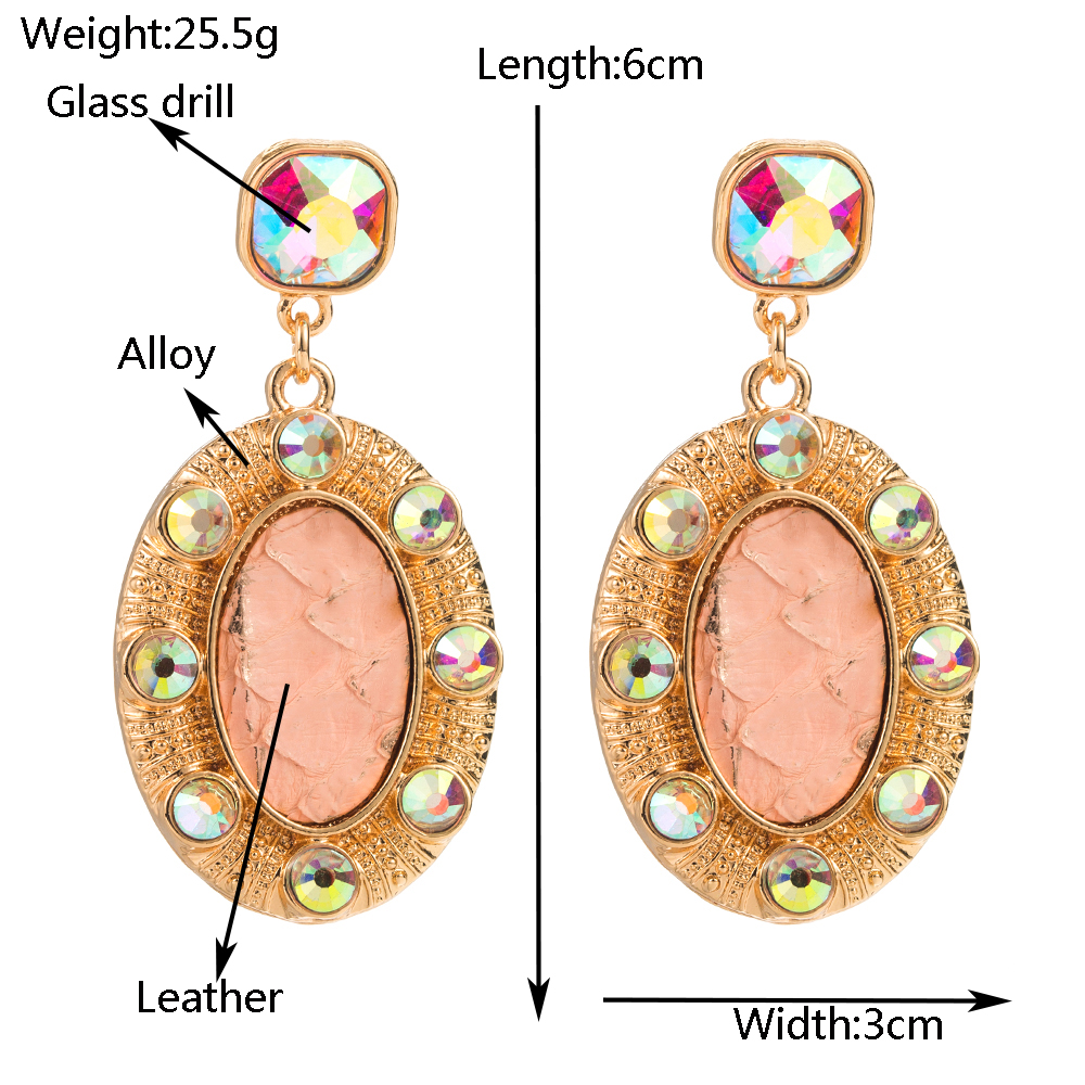 1 Pair Casual Vacation Classic Style Water Droplets Plating Inlay Alloy Glass Glass 14K Gold Plated Drop Earrings display picture 2