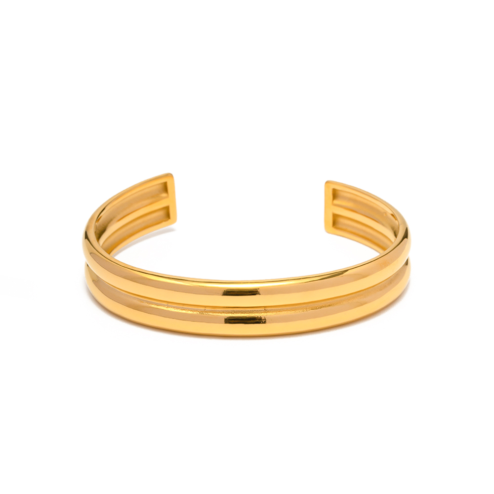 Modern Style Classic Style Solid Color 316 Stainless Steel  18K Gold Plated In Bulk display picture 6
