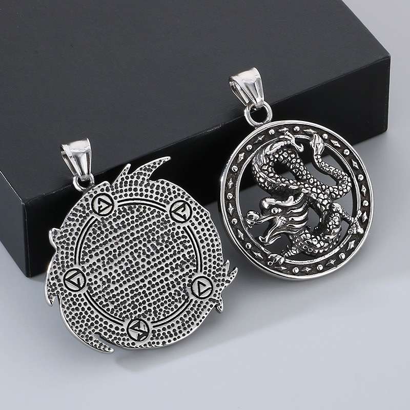 1 Piece 40*44mm Diameter 37mm Diameter 38mm 304 Stainless Steel Dragon Pendant Chain display picture 7