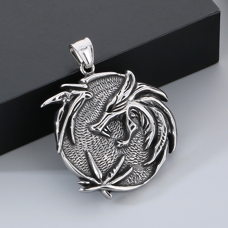 1 Piece 40*44mm Diameter 37mm Diameter 38mm 304 Stainless Steel Dragon Pendant Chain display picture 6