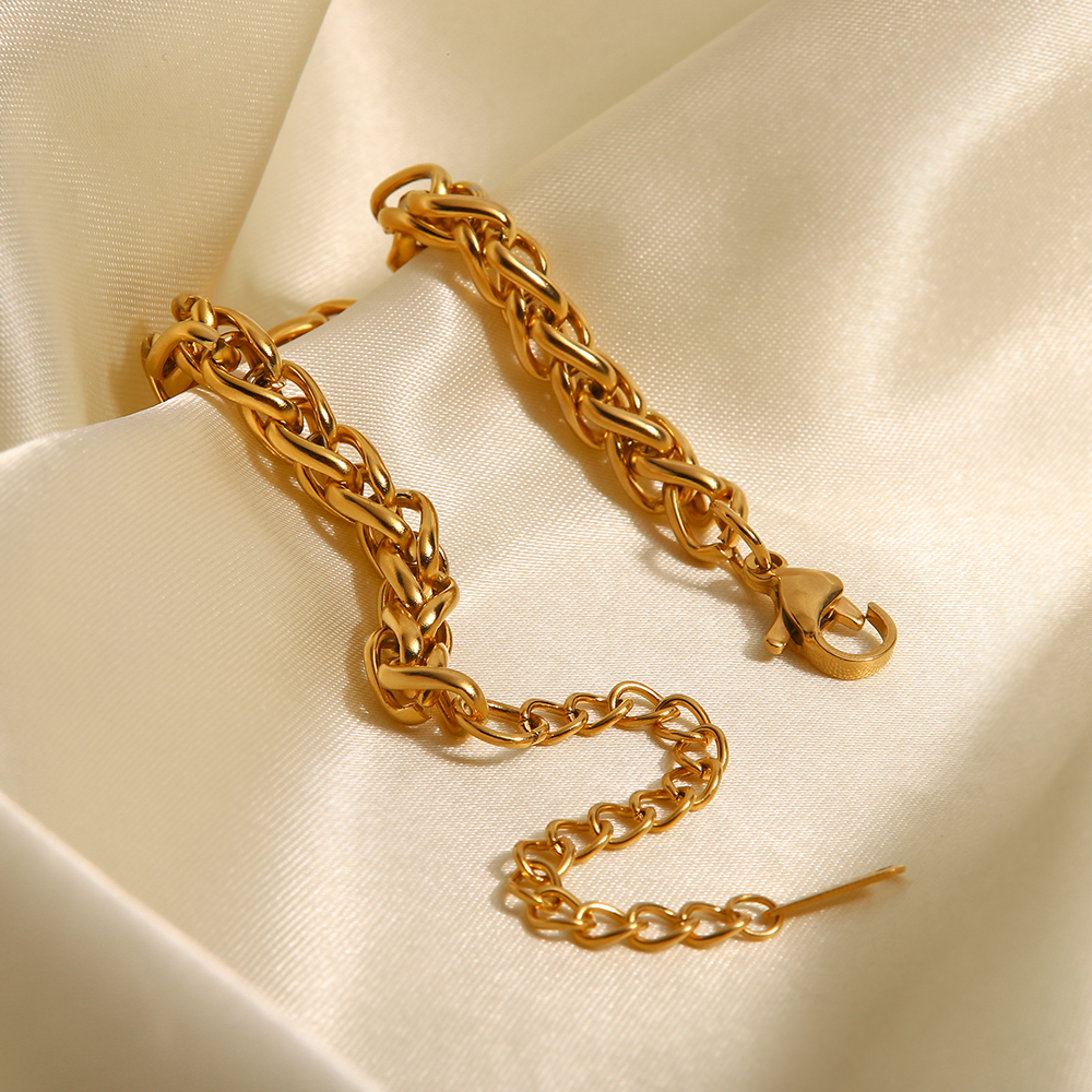 Edelstahl 304 18 Karat Vergoldet Einfacher Stil Einfarbig Halskette display picture 4