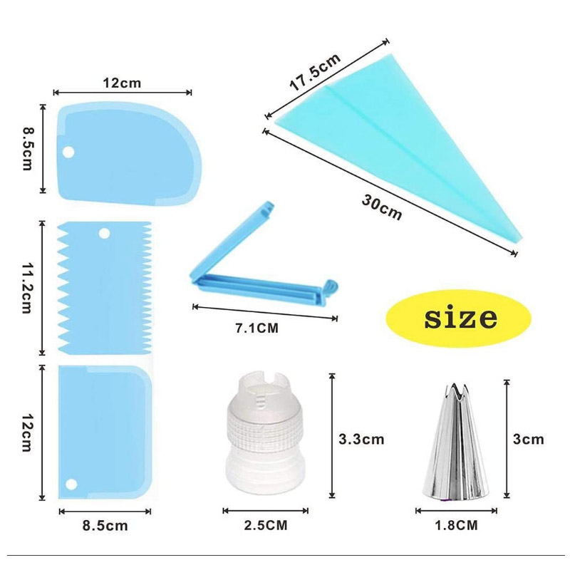 Pastoral Solid Color 304 Stainless Steel Plastic Silica Gel Bakeware 1 Set display picture 5
