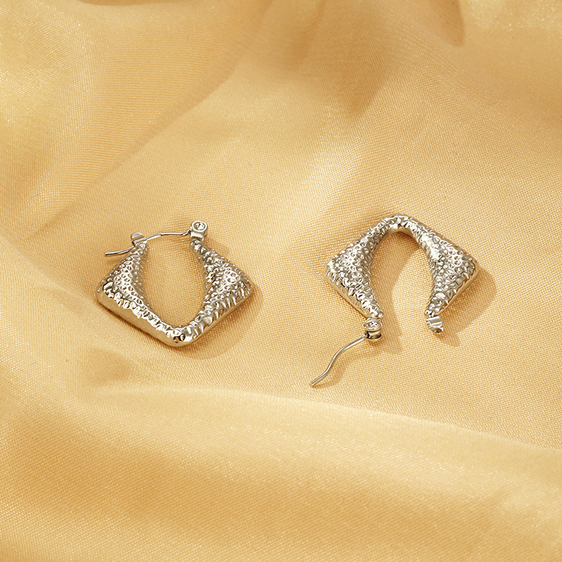 1 Paar Einfacher Stil Geometrisch Edelstahl 304 18 Karat Vergoldet Ohrringe display picture 8