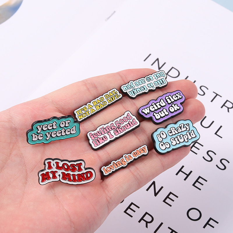 Cartoon Style Cowboy Style Letter Alloy Stamping Stoving Varnish Plating Unisex Brooches display picture 2