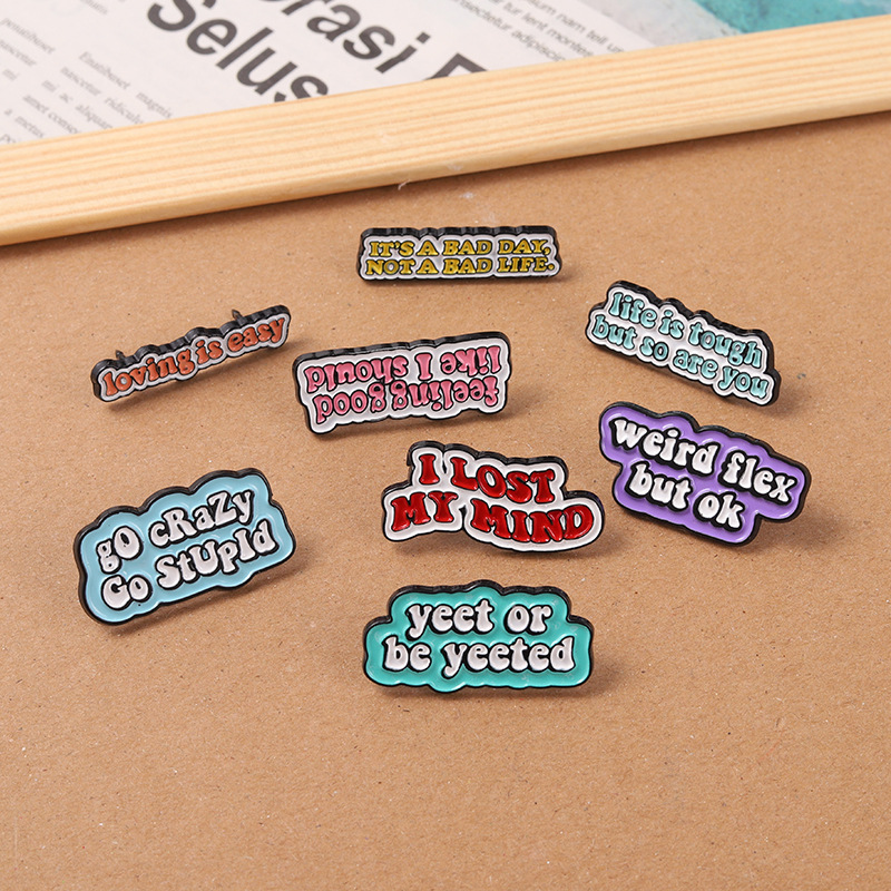 Cartoon Style Cowboy Style Letter Alloy Stamping Stoving Varnish Plating Unisex Brooches display picture 4