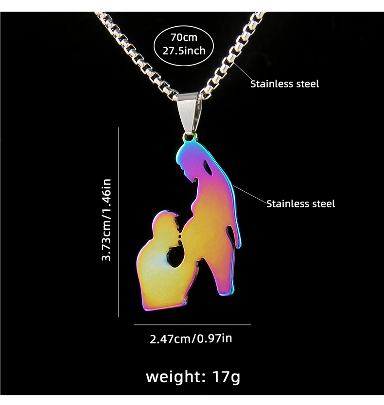 IG Style Modern Style Human 201 Stainless Steel Mother'S Day Unisex Pendant Necklace display picture 1