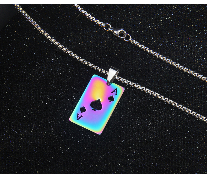 Basic Modern Style Classic Style Poker 201 Stainless Steel Unisex Pendant Necklace display picture 1