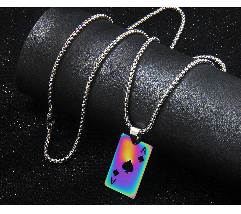 Basic Modern Style Classic Style Poker 201 Stainless Steel Unisex Pendant Necklace display picture 2