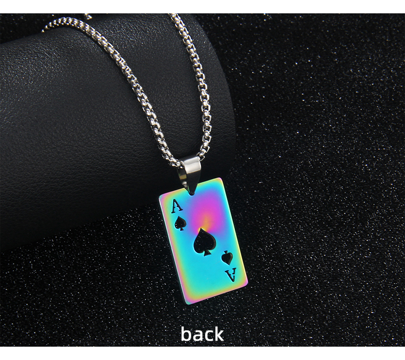 Basic Modern Style Classic Style Poker 201 Stainless Steel Unisex Pendant Necklace display picture 5