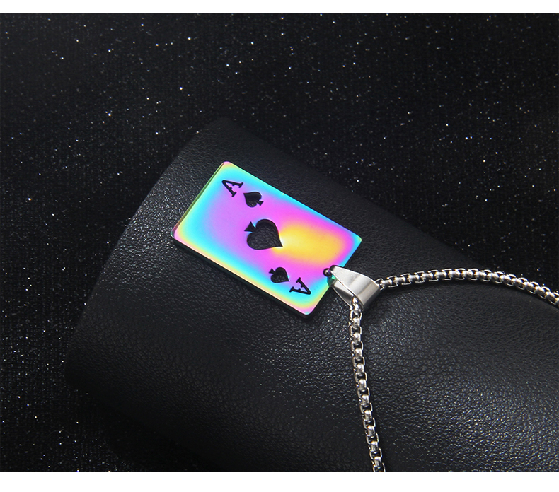 Basic Modern Style Classic Style Poker 201 Stainless Steel Unisex Pendant Necklace display picture 6
