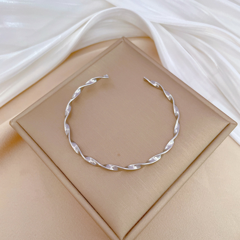 IG Style Simple Style Classic Style Solid Color Titanium Steel Bangle In Bulk display picture 5