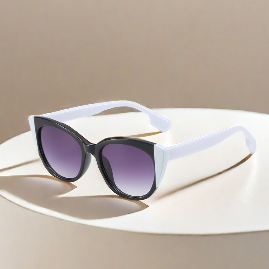 IG-Stil Elegant Einfacher Stil Farbverlauf Pc Katzenauge Vollbild Sonnenbrille Der Frauen display picture 2