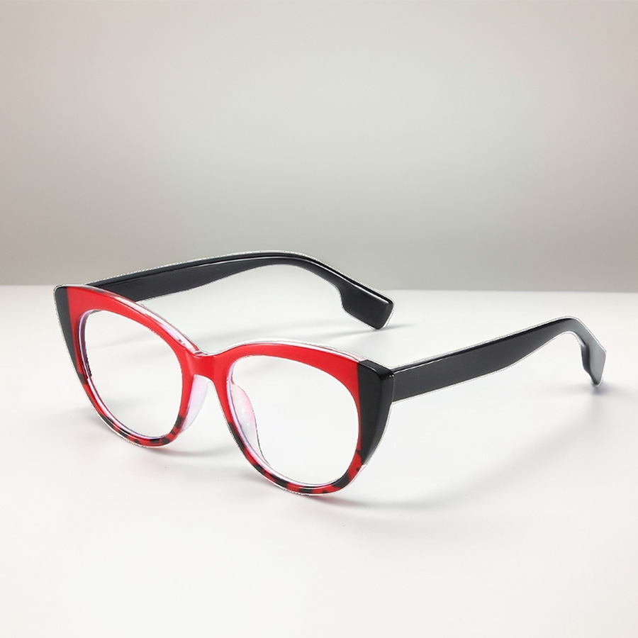 IG Style Casual Simple Style Color Block Pc Cat Eye Full Frame Optical Glasses display picture 2