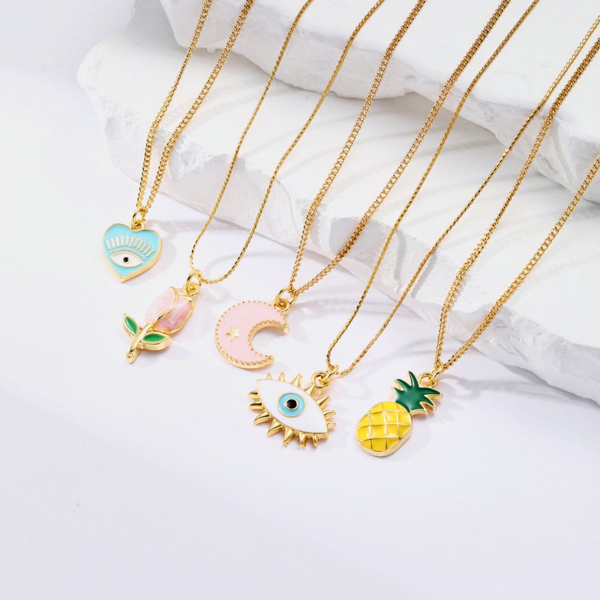 Simple Style Classic Style Fruit Alloy Resin Women's Pendant Necklace display picture 2