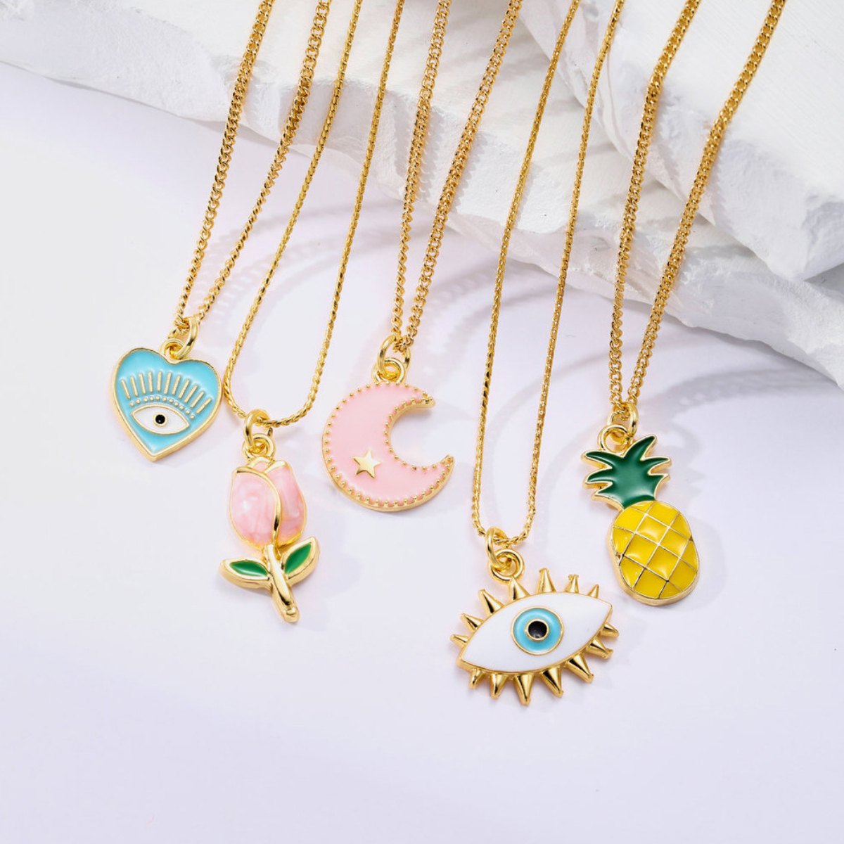 Simple Style Classic Style Fruit Alloy Resin Women's Pendant Necklace display picture 4