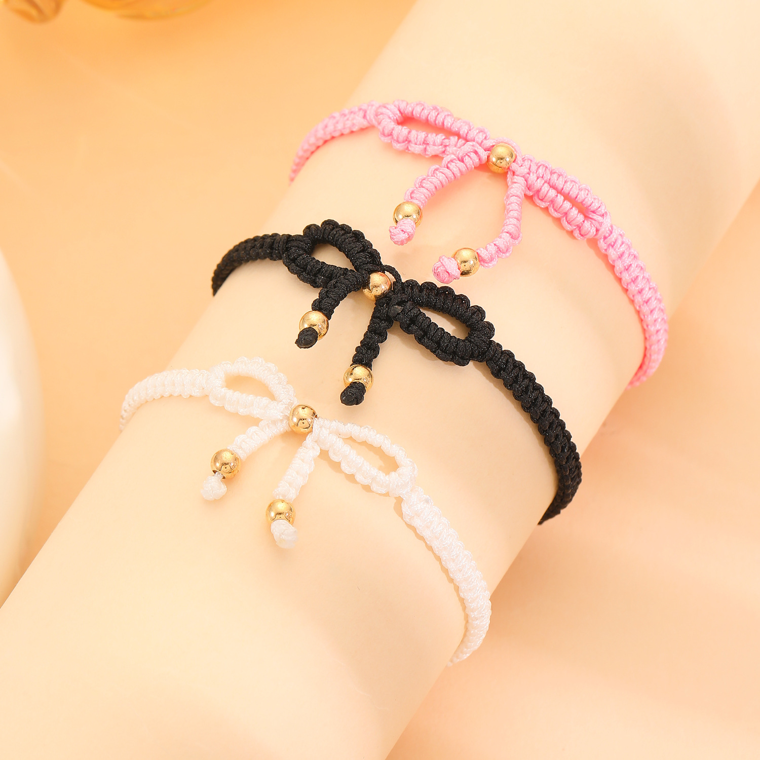 Wholesale Jewelry Sweet Simple Style Bow Knot Cloth Bracelets display picture 1