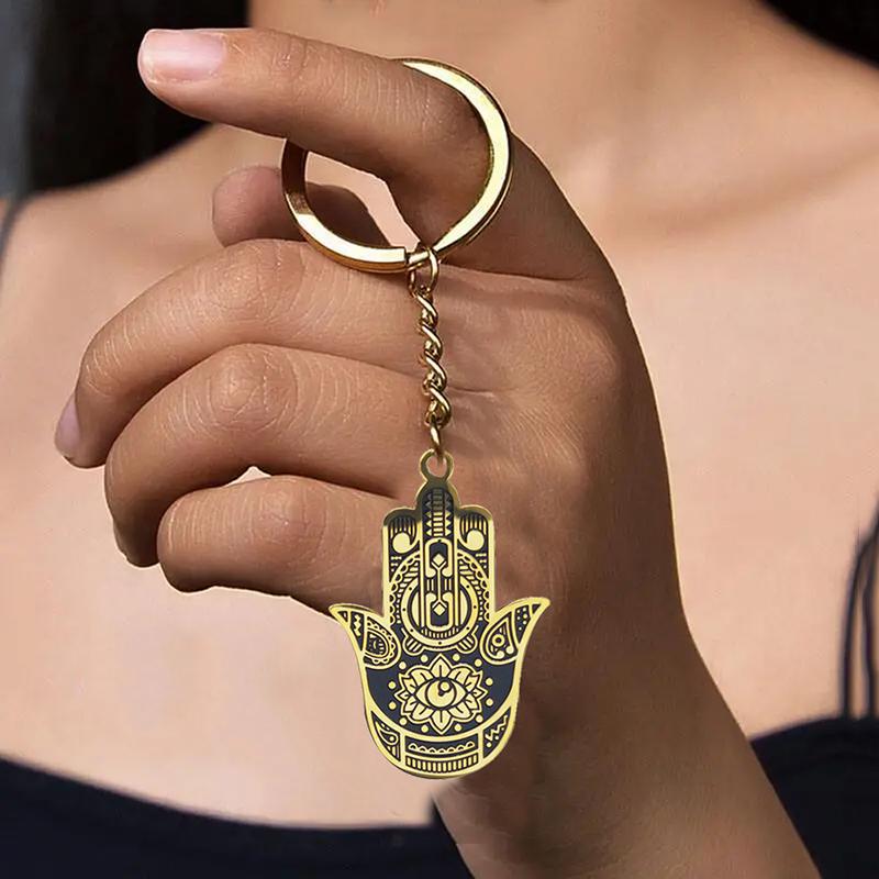 Hip-Hop Punk Commute Devil's Eye 304 Stainless Steel Carving Gold Plated Silver Plated Keychain display picture 6