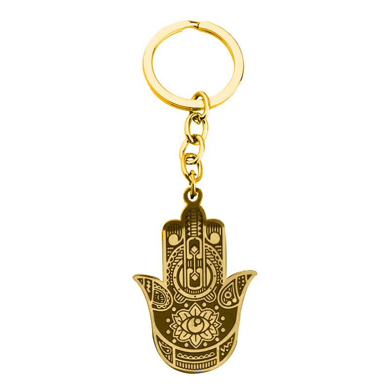 Hip-Hop Punk Commute Devil's Eye 304 Stainless Steel Carving Gold Plated Silver Plated Keychain display picture 5