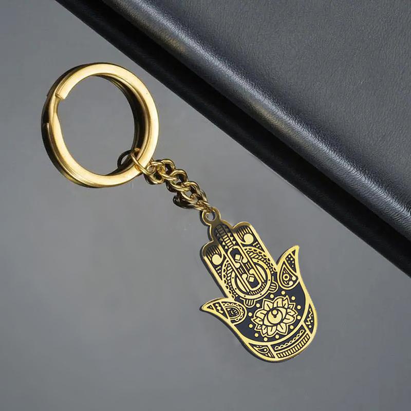 Hip-Hop Punk Commute Devil's Eye 304 Stainless Steel Carving Gold Plated Silver Plated Keychain display picture 7