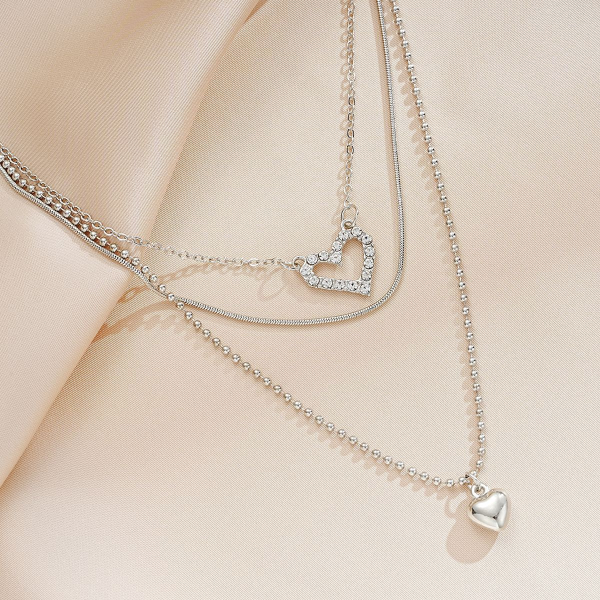 Elegant Simple Style Star Heart Shape Alloy Women's Layered Necklaces display picture 6