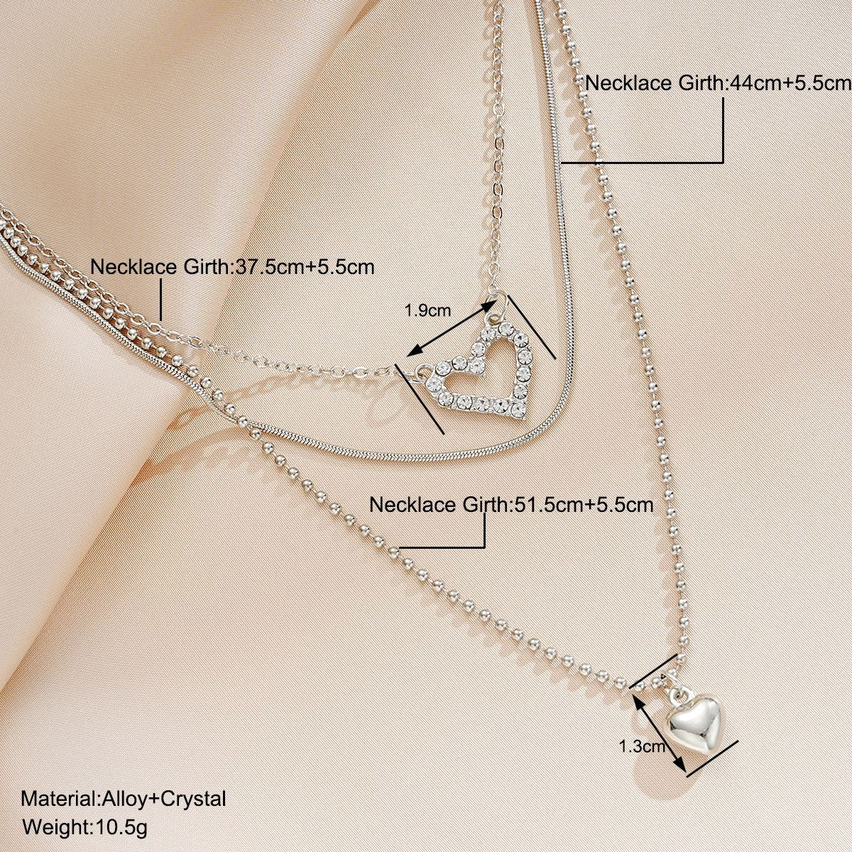 Elegant Simple Style Star Heart Shape Alloy Women's Layered Necklaces display picture 5