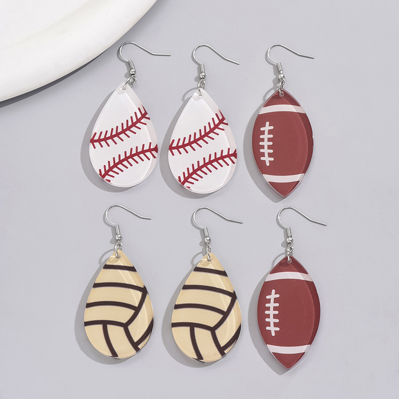 1 Set Simple Style Classic Style Geometric Patchwork Arylic Drop Earrings display picture 3
