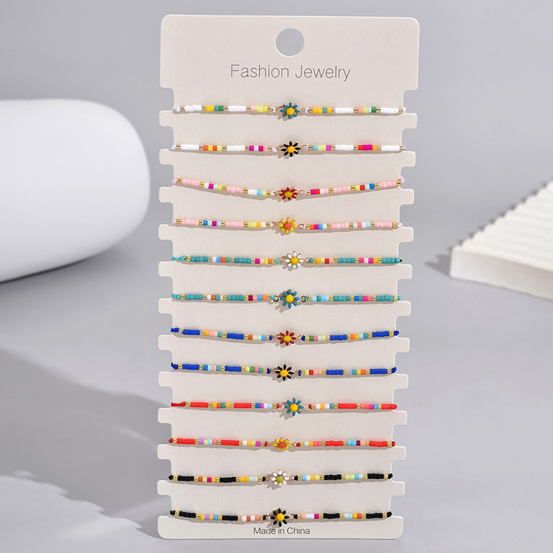 Wholesale Jewelry Simple Style Classic Style Round Alloy Beaded Bracelets display picture 3