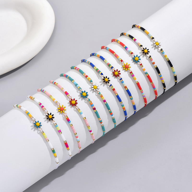 Wholesale Jewelry Simple Style Classic Style Round Alloy Beaded Bracelets display picture 4