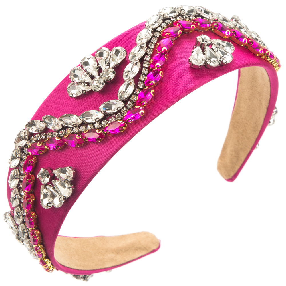 Women's Glam Luxurious Shiny Color Block Alloy Inlay Rhinestones Glass Hair Band display picture 8