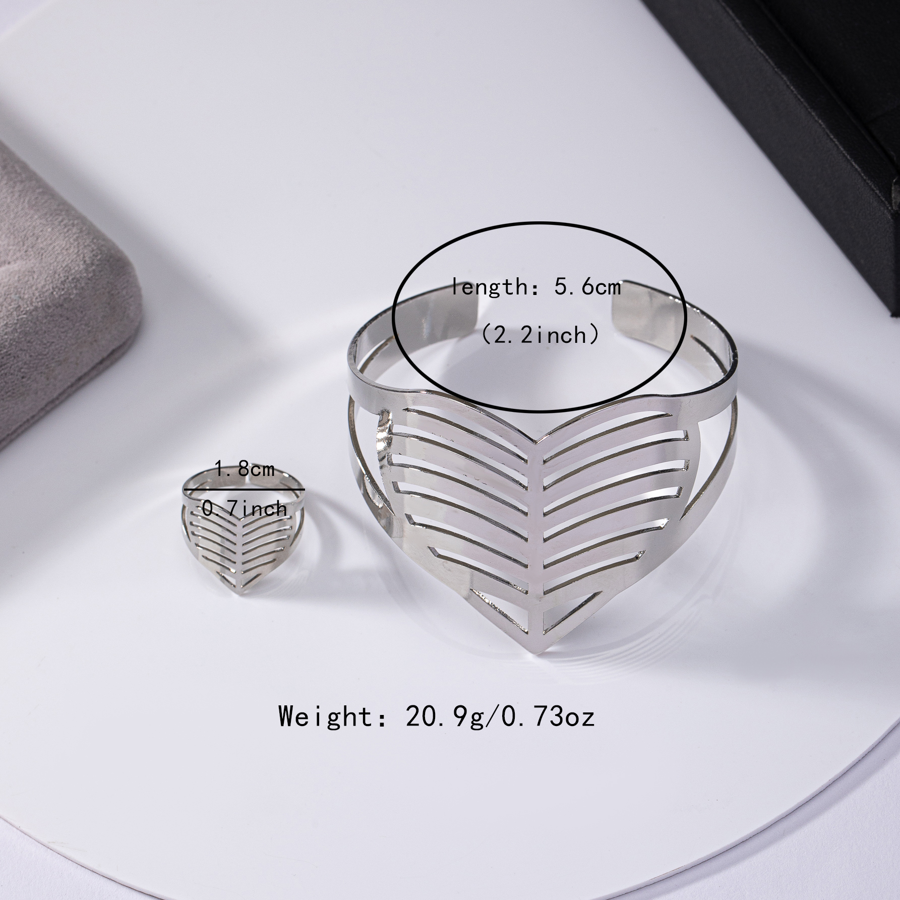 Hip-Hop Exaggerated Classic Style Heart Shape White Gold Plated Alloy Wholesale Jewelry Set display picture 2