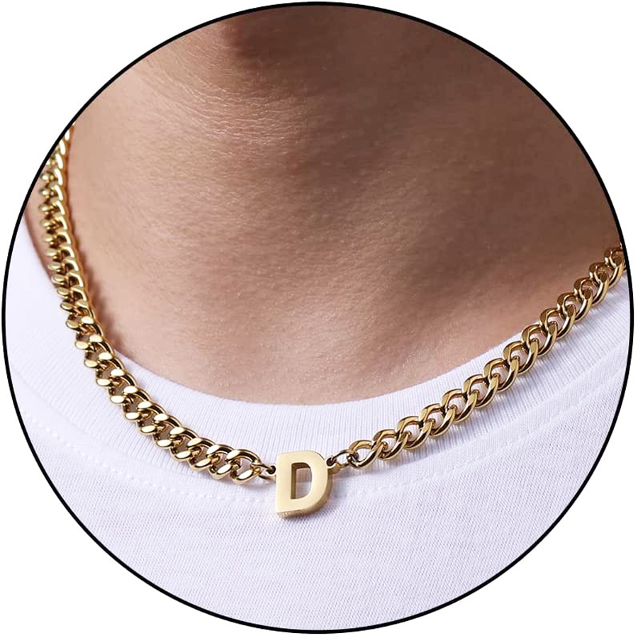 Simple Style Classic Style Letter 304 Stainless Steel Hollow Out Men's Pendant Necklace display picture 3