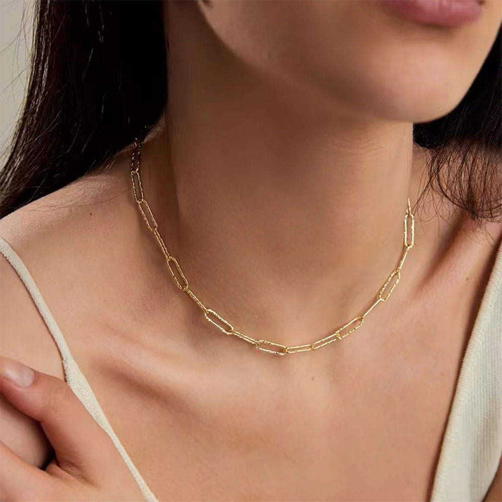 Titanium Steel Gold Plated Casual Simple Style Classic Style Geometric Choker display picture 1