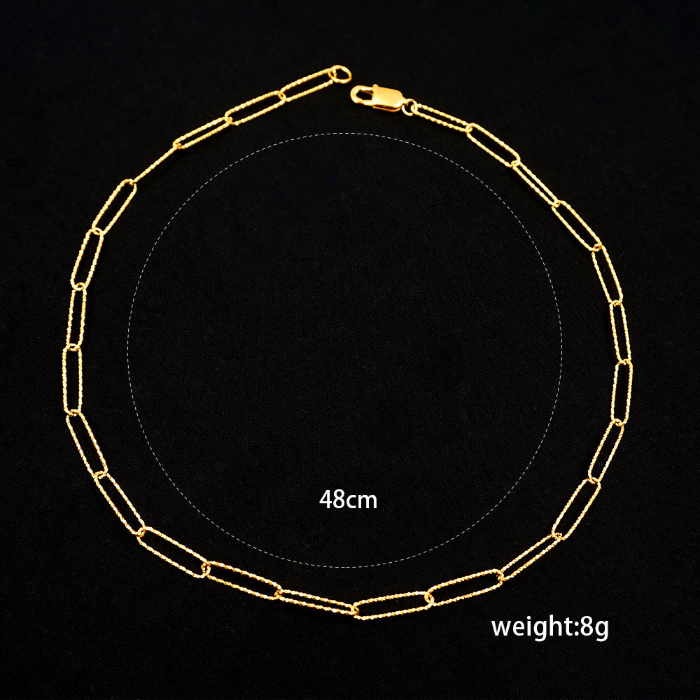 Titanium Steel Gold Plated Casual Simple Style Classic Style Geometric Choker display picture 6