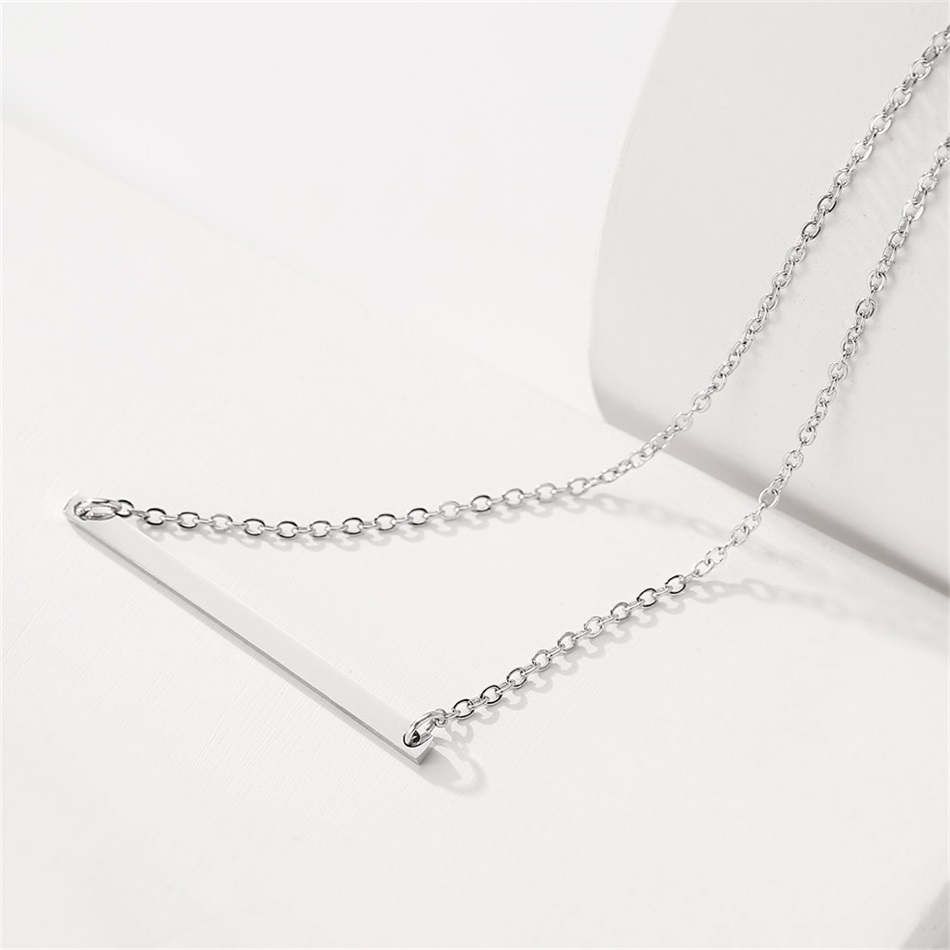 304 Stainless Steel 14K Gold Plated Simple Style Classic Style Plating Solid Color Pendant Necklace display picture 2