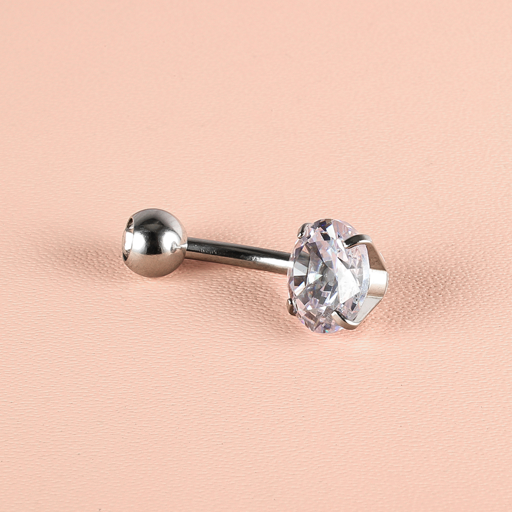 1 Piece Belly Rings IG Style Shiny Round Star Heart Shape 302 Stainless Steel Inlay Diamond Zircon Belly Rings display picture 10