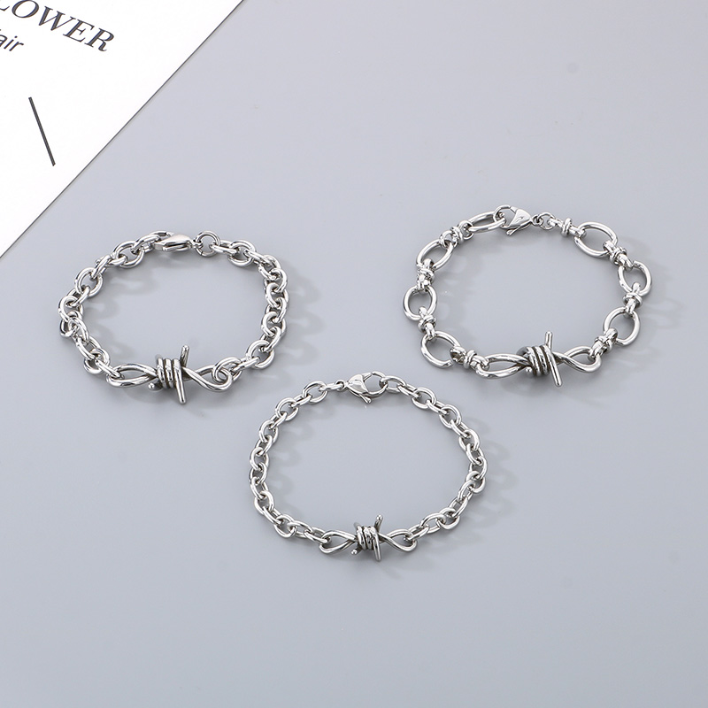 304 Stainless Steel Simple Style Knot Bracelets Necklace display picture 12