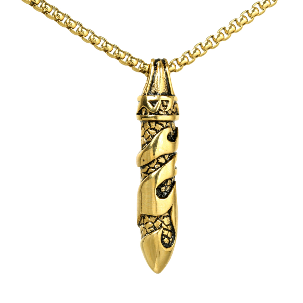 1 Piece 10*45mm 316 Stainless Steel  18K Gold Plated Geometric Polished Pendant Chain display picture 2