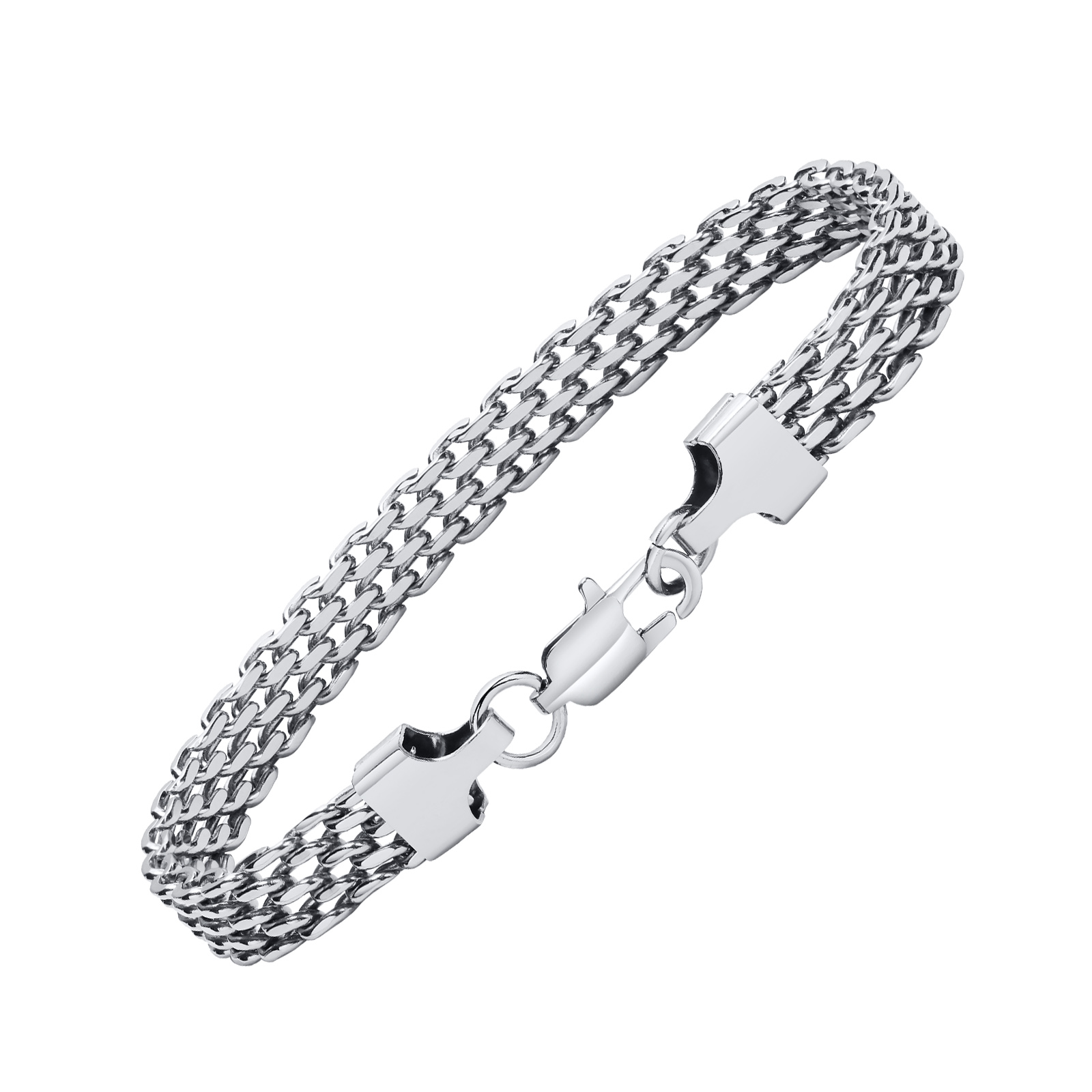 Simple Style Commute Mesh 201 Stainless Steel Plating Braid 18K Gold Plated Men's Bracelets display picture 6