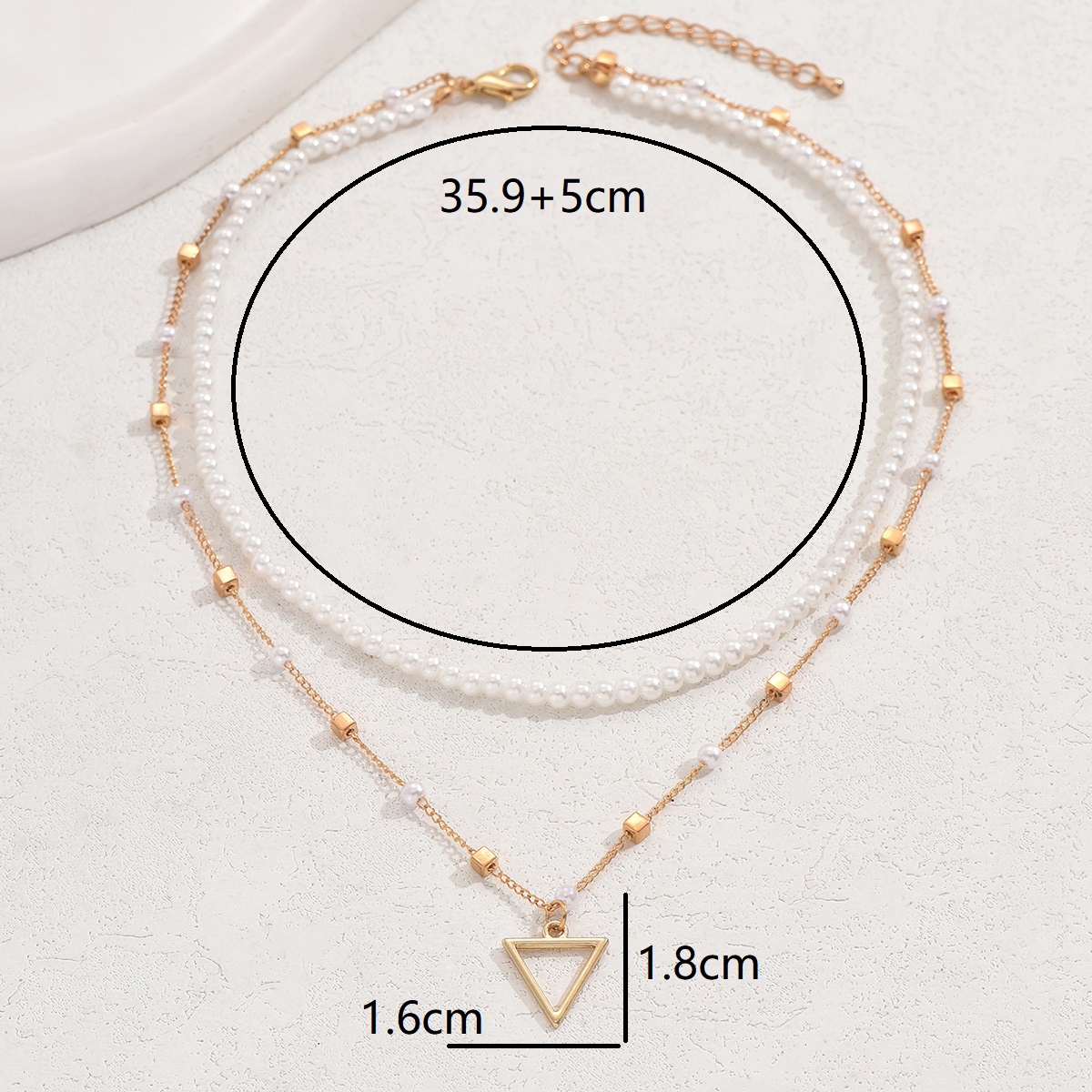 Luxurious Classic Style Round Iron Plating 18K Gold Plated Women's Double Layer Necklaces display picture 2